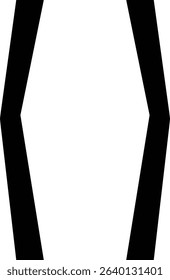 A bold, curved bracket with a hand-drawn style. The single arc line creates an elegant frame element. Cartoon vector illustration.