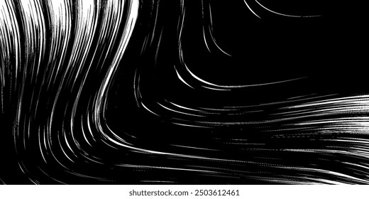 Las líneas curvas audaces garabatean el patrón sin fisuras. Fondo de trazos ondulados gruesos orgánicos dibujados a mano. Fondo abstracto creativo del estilo de la garabata. Pincel dibujado líneas onduladas y redondeadas.
