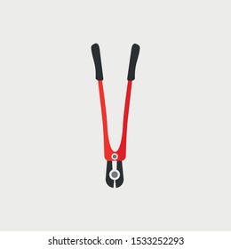 Bold Cutters icon, Construction Concept, Flat Style. - Vector