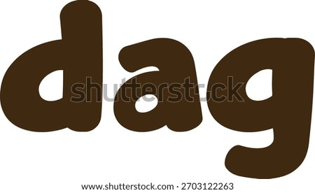 A bold Dag abbreviation representing decagrams in the metric weight system, perfect for worksheets, science lessons, school posters, and learning measurement units.