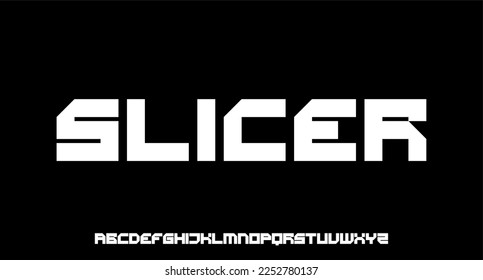 Bold dan futuristic alphabet font vector