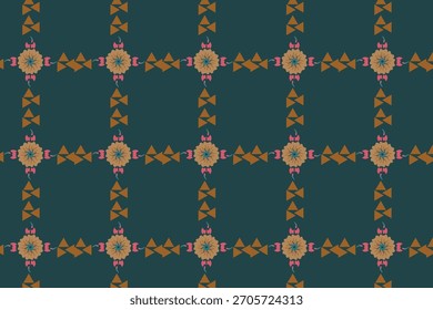 A bold Dark Teal and copper diamond motif, used for modern wall decals or structured corporate apparel.
