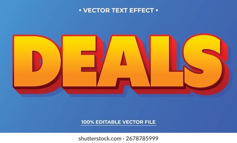 Bold Deals Texteffekt mit roter Umrisslinie auf hellblauem Hintergrund