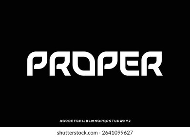 Bold decorative sans serif alphabet display font illustration