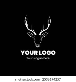 Bold Deer Head Logo Design for Strength and Luxury Branding

