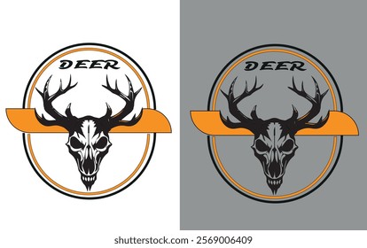 "Bold deer silhouette with forest backdrop, perfect for hunters."






