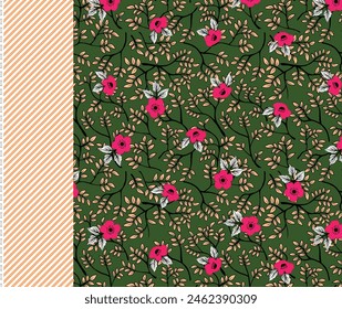 Arte de diseño audaz Diseño textil digital para camisas y Dupatta Colorido Flores y ornamentos Diseños Diseño de camisetas con Colores elegantes