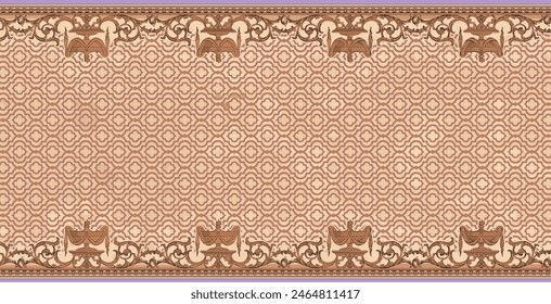 Bold Design Art Digital Textile Design for Shirts and Dupatta Colorful Flowers and Ornaments Designs Shirt Design with Elegant Colors