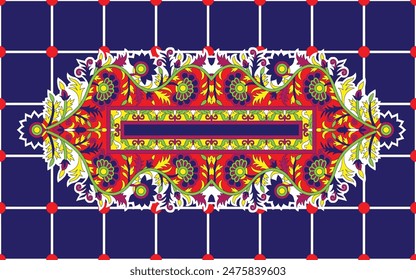 Arte de diseño audaz Diseño textil digital para camisas y Dupatta Colorido Flores y ornamentos Diseños Diseño de camisetas con Colores elegantes