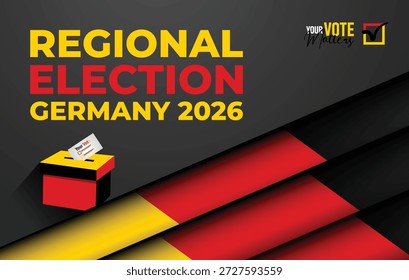 Kühne diagonale Zusammensetzung für die Regionalwahl Deutschland 2026 liefert starke politische Energie