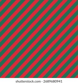bold diagonal stripe pattern in red and green creates a festive, holiday-ready background perfect for Christmas themes, banners, packaging, and graphic design needing a lively seasonal vibe.