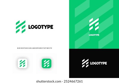 Negrito diagonal listras criando formas geométricas letra N logotipo para tecnologia, finanças, bancos, criptomoeda, marca corporativa, arquitetura, construção, imobiliário. Ilustração vetorial