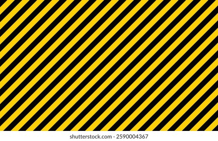 Bold Diagonal Yellow and Black Hazard Stripes – High-Visibility Safety Pattern