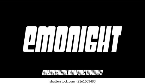 bold display alphabet font vector