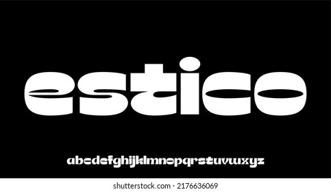 bold display alphabet font vector