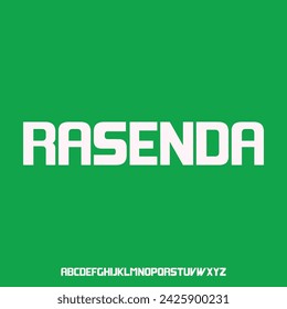 bold display alphabet font vector