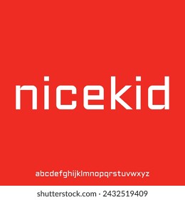 bold display alphabet font vector