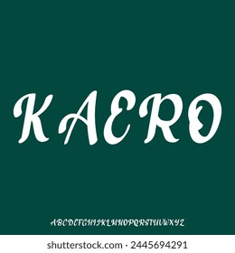 bold display alphabet font vector set