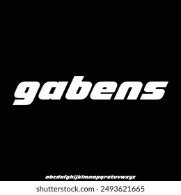 bold display alphabet font vector
