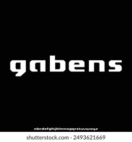 bold display alphabet font vector