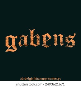 bold display alphabet font vector