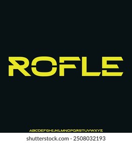 Bold display alphabet font vector set