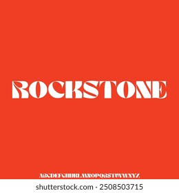 bold display alphabet font vector