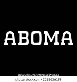 Conjunto de vetores de fonte alfabética em negrito