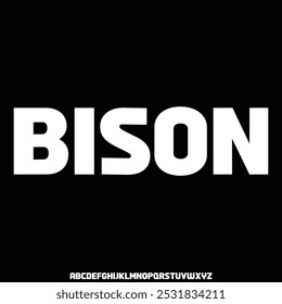 bold display alphabet font vector