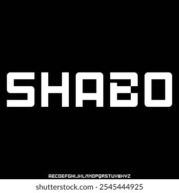 bold display alphabet font vector