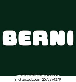 bold display alphabet font vector