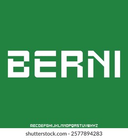 bold display alphabet font vector