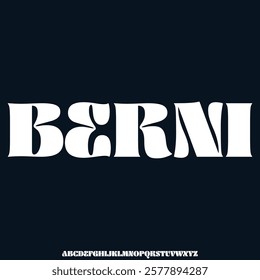 bold display alphabet font vector