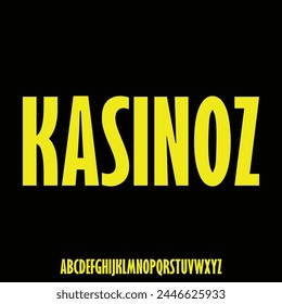 bold display alphabet vector typeset