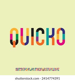 bold display font vector set