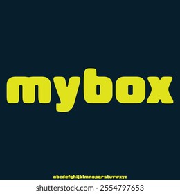 bold display font vector set