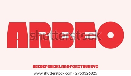 bold display and unique font vector alphabet set