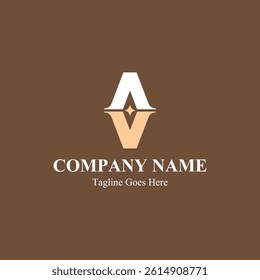 Bold and distinctive 'AV' logo, a perfect fit for creative industries, events, and high-end branding