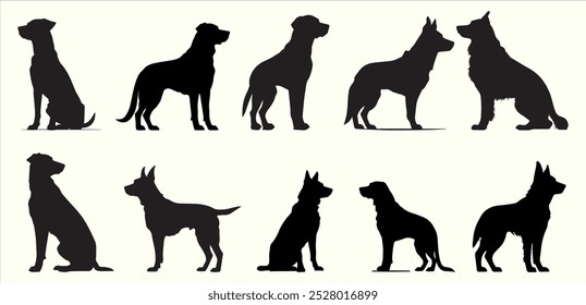 A Bold Dog Silhouette Design