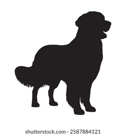 Bold Dog Silhouette - High-Resolution Dog Illustration Design
