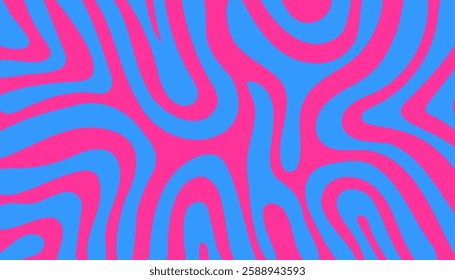 A bold and dynamic abstract background with fluid pink and blue hand-drawn patterns, perfect for modern designs and digital projects.
