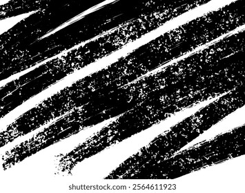 Bold and dynamic black and white abstract pattern. Template design with thick, expressive brush strokes.