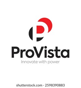 A bold and dynamic P monogram logo, ideal for tech companies, startups, or innovative brands. The sleek design and strong typography make it highly versatile and professional.