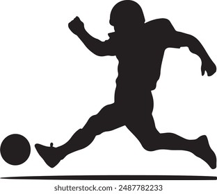 A bold and dynamic vector illustration playing football