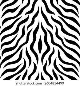 Bold and Dynamic Zebra Stripe Pattern in Classic Black and White