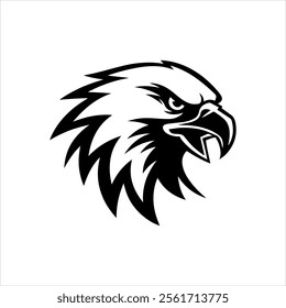 Bold Eagle Head Silhouette vector design