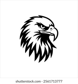 Bold Eagle Head Silhouette vector design