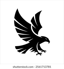 Bold Eagle Head Silhouette vector design