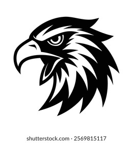 Bold eagle silhouette vector clip art design