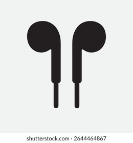 ícone de fone de ouvido em negrito, contorno preto espesso, glifo vetorial, estilo de pictograma, alto contraste, isolado em um fundo branco, sem sombreamento